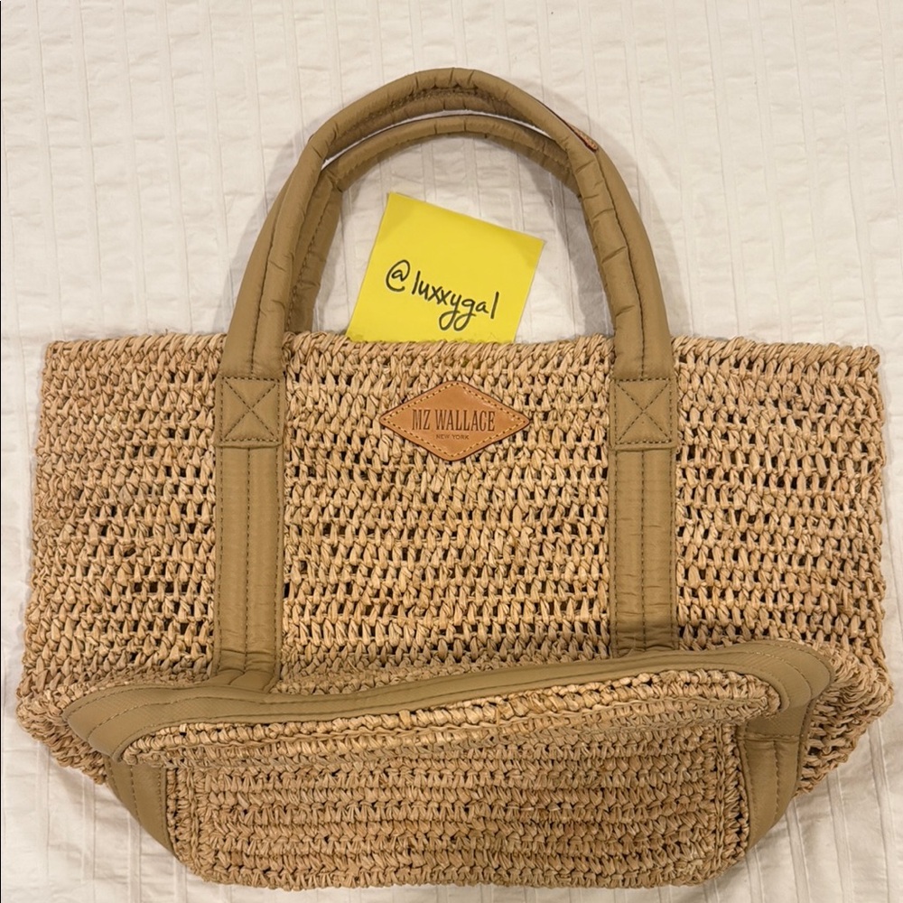 MZ Wallace Beige Woven Tote